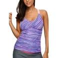thumbnail image 1 of Womens Printed Strappy Racerback Tankini Swim Top No Bottom S - XXXL, 1 of 5