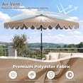 thumbnail image 2 of Gymax 10 FT Outdoor Umbrella w/ Weighted Base Sandbags Push Button Tilt & Crank Patio Brown, 2 of 7