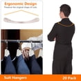 thumbnail image 4 of Colgador de ropa DEDU, 15 unidades, blanco marfil, 45 cm de ancho, 4 of 7