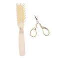thumbnail image 1 of Juego de herramientas para peinar cabello jinwen tijeras profesionales Peine plegable, 1 of 8