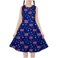 thumbnail image 2 of LOVZFMLL Robe de Princesse Imprimée pour Enfants et Filles de 4 à 14 Ans, Manches Longues, Col Rond, 2 of 7