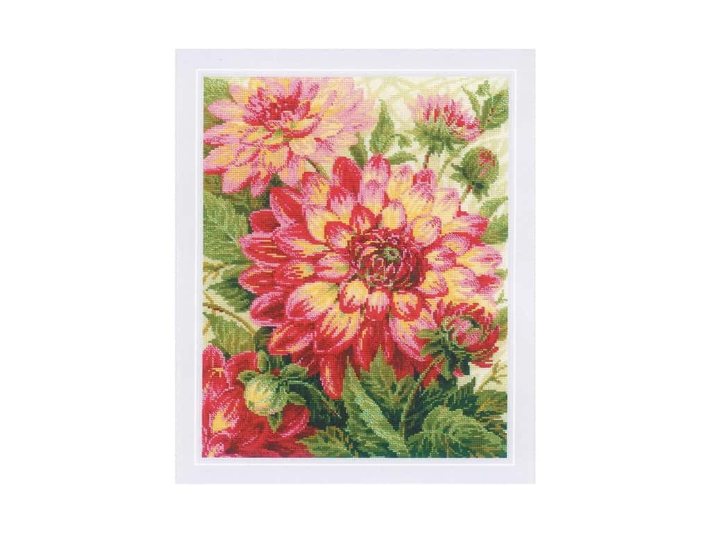 RIOLIS Counted Cross Stitch Kit 15.75"X19.75"-Dahlias (10 Count)