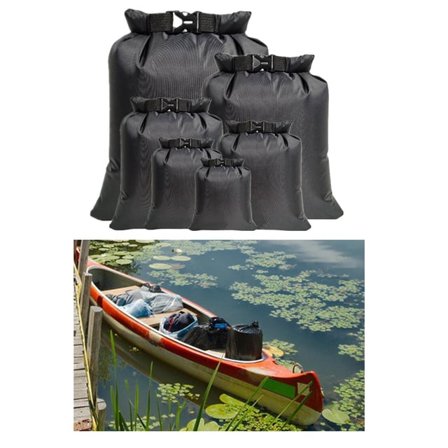 6X Bolsa de Agua a Prueba de Agua Polinera Bolsa de Teléfono Saco Seco Flotante para Kayaking Barco de Navegación Piragüismo Rafting Senderism Negro Macarena Bolsas secas impermeables