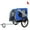 Blue+Grey, variant on Large Folding Bike Trailer for Dogs – 100LB Capacity All-Terrain Pet Carrier, Durable Steel Frame for Cycling, Jogging, Camping & Outdoor Adventures, Black- Blue