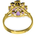 thumbnail image 3 of Galaxy Gold 14K Yellow Gold 2.43 CT Natural Purple Amethyst Flower Ring - February Birthstone - Peace & Wisdom - Sizes 5.5 to 11 - Fine Jewelry for Women, 3 of 3