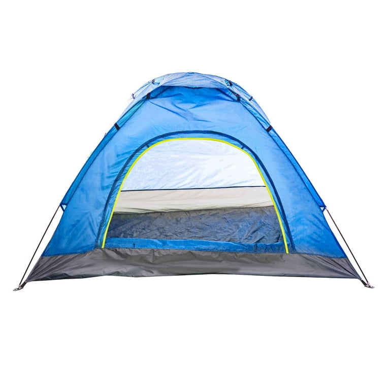 Dropship 3-4 Person Pop Up Tent Automatic Setup Camping Tent Waterproof Instant Setup Tent With 4 Tent Poles 2 Mosquito Net Windows Carrying Bag For Hiking Climbing Fishing