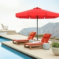 thumbnail image 5 of ABCCANOPY 10ft Outdoor Market Hand Push Patio Umbrella With Hanging Edge,12+Colors, Red, 5 of 8