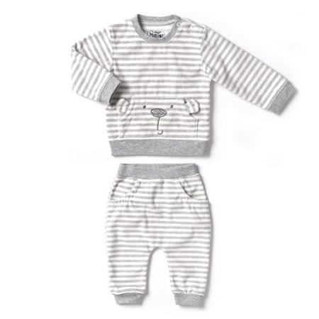 - Kapital K Newborn Baby Boy or Girl Unisex Polar Fleece Top & Pant 2pc Outfit Set