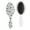 White-149, variant on Floral and Skull Hair Brush, Retro Vintage Botanical Print Detangling Paddle Brush with Artistic Watercolor Floral Design