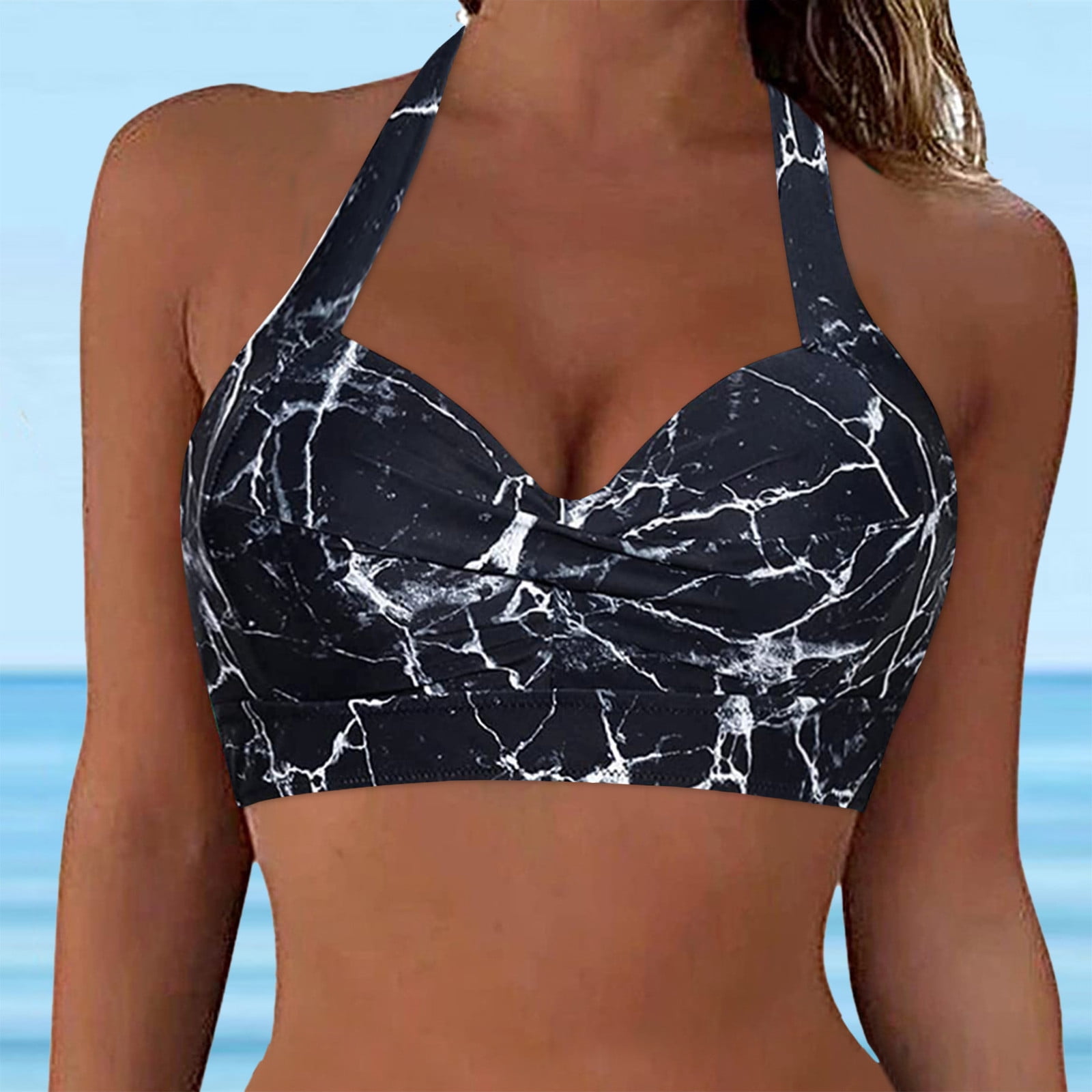 camo bathing suit top