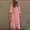 Pink, variant on SMihono Women Cotton Linen Shirt Dress Casual Button Up Long Sleeve Slit Loose Shift Dress Beach Flowy Maxi Dress with Pocket Gray XL
