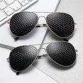 thumbnail image 4 of Retro Pinhole Sunglasses Small Holes Eyeglasses Eyesight Improver Glasses Unisex(2pcs), 4 of 4