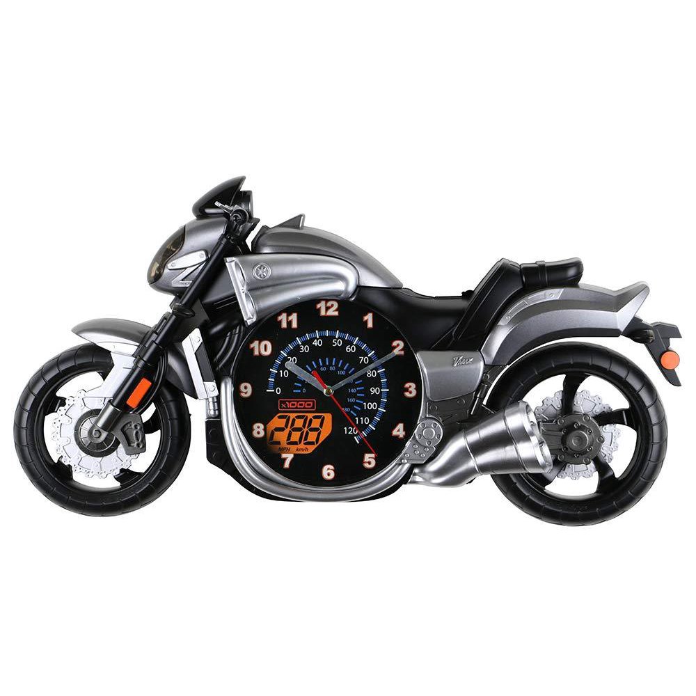 (D) 23x12 Yamaha VMax Motorcycle Wall Clock (Gray)