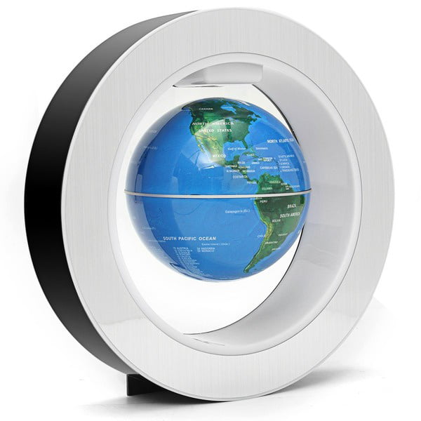 4'' LED World Map Decor Magnetic Levitation Floating Globe Earth Light Lamp New 