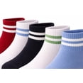 thumbnail image 4 of Calceta George para Niño, Tipo Quarter Diseño Rayas Multicolor 5 Pares Talla 10 a 13 años, 4 of 4