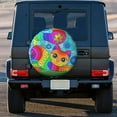 thumbnail image 3 of Abstract Cute Colorful Cat Spare Tire Cover Wheel Protector for Truck SUV Trailer Camping Rv Tire Covers, 3 of 10