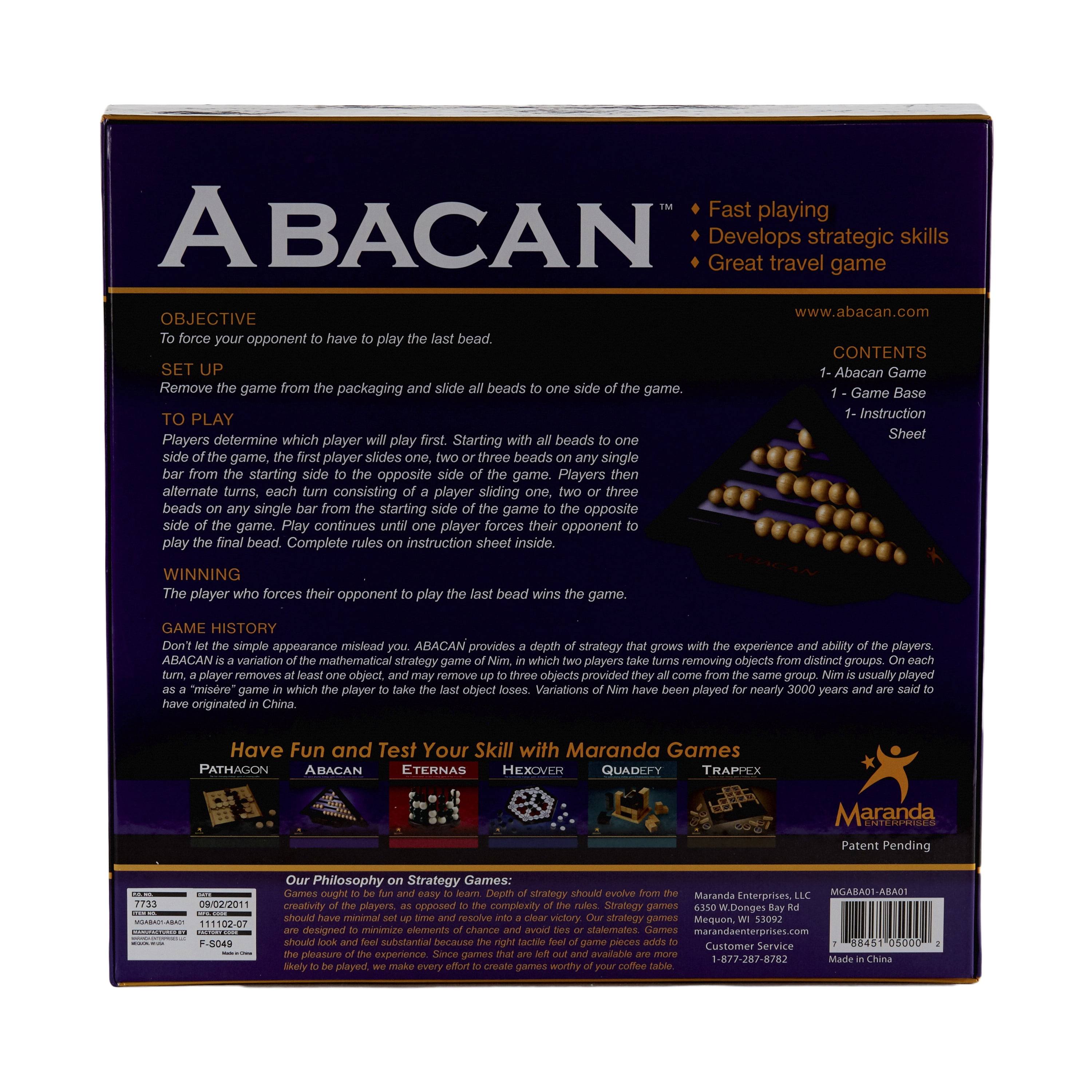 Front Porch Classics Abacan Strategy Game