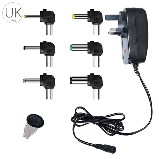 Adaptador de CA / CC, convertidor de transformador de fuente de alimentación conmutada, 8 enchufes de 30 W para tira de LED de electrónica de 3 V a 12 V, 8 uds. Yuarrent DZ1368-03B