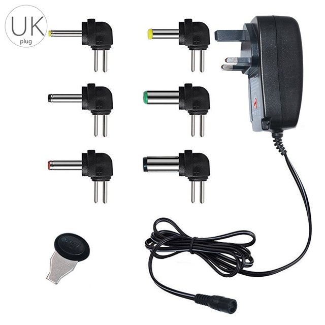 Adaptador de CA / CC, convertidor de transformador de fuente de alimentación conmutada, 8 enchufes de 30 W para tira de LED de electrónica de 3 V a 12 V, 8 uds. Methold DZ1368-03B