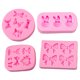 thumbnail image 1 of 4 piezas de moldes de silicona para fondant con forma de lazo, moldes para chocolate, caramelos, manualidades con azúcar, moldes para tartas, para fiestas de cumpleaños, decoración de tartas y, 1 of 5