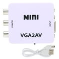 thumbnail image 1 of Adaptador convertidor de vídeo mini VGA a AV 1080P HD de 165 MHz con cable de datos para TV y PC, 1 of 14