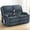 Blue, variant on Power Reclining Loveseat for Home Theater RV with USB Charging, Storage Console, Removable Armrests, Wall-Hugger Design Velvet Grey