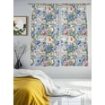 thumbnail image 3 of Blue Pink Spring Floral Sheer Curtains 72 Inch Length 2 Panels Set, Vintage Summer Botanical Voile Window Treatment Rod Pocket Curtains Sheers Drapes for Bedroom/Living Room/Kitchen 52"x72"x2, 3 of 7