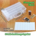 thumbnail image 2 of 64 Slot Plastic Seed Storage Box, Seed Storage Box With Label Stickers (seeds Not Included), Seed Container Storage For Flower Seeds, Vegetable Seeds,, 2 of 5