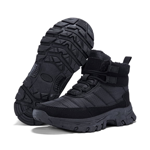 Boys & Girls Non-Slip Winter Snow Boots, Warm Fleece Lined Outdoor Boots for Daily Wear, School & Outdoor Play