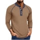 thumbnail image 2 of pstuiky Camisas de manga larga abrigadas para hombre, Cárdigan informal de color liso con botones para hombre, manga larga y cuello redondo salir tops s, 2 of 7
