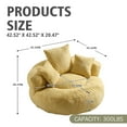 thumbnail image 6 of Villeston Oversized Chenille Bean Bag Chair with Throw Pillows for Livingroom,Yellow, 6 of 8