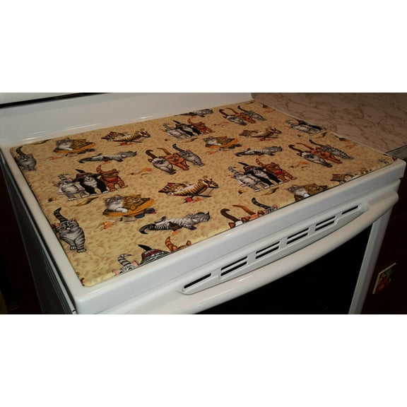 Beach Cats Cover and Protector for Flat Stove Top by Penny's Needful Things