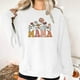 thumbnail image 4 of Penkiiy Mujeres de manga larga Mama Sudaderas de cuello redondo Suéter de cuello suelto blusa ligera Tops S Blanco, 4 of 7