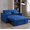 Dark Blue, variant on BSHTI 52.75-inch Pull-out Sleeper Sofa Bed, Velvet Upholstery, 3-Angle Adjustable Backrest, Storage Side Pocket, Twin-Size Loveseat Futon Sofa, Medium Gray