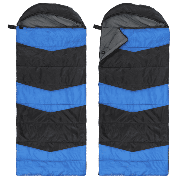 Alvantor Hooded Heated Rectangular Sleeping Bag for Adults Kids,USB Powered 3 Heat Levels 14 to 50 F with Carry Bag 82.7 x 33.5 in