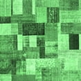 thumbnail image 1 of Ahgly Company Indoor Square Patchwork Emerald Green Transitional Area Rugs, 6' Square, 1 of 4