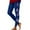 Navy, variant on Weebloom Christmas Leggings Women Soft Brushed Xmas Day Pants Ankle-Length Black Yoga Pants Red L