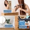 thumbnail image 6 of Portable Hair Tool Storage Organizer Bag, Double-Layer Travel Bag for One-Step Hair Dryer, Volumizer Hot Air Brush & Attachments, Bag Only, Quilted Blue, 6 of 14