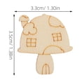 thumbnail image 2 of GOOHOCHY Small Wood Pieces for Crafts Mushroom Decor for DIY Enthusiasts 50Pcs 1.38X1.30X0.08In, 2 of 8