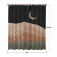 thumbnail image 5 of Brown Boho Night Landscape Pattern Shower Curtain 72"x84" ,Bathroom Decorative Shower Curtains Set with 12 Hooks,Modern Waterproof Washable Shower Curtain, 5 of 6