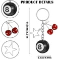 thumbnail image 4 of shiyou-8 Ball Keychain, Cherry Keychain with Stars, Funny Eight Ball Keychains with Keyring Holder for Bag, Handbags, Purse, Backpack, Pool Ball Keychain, Magic 8 Ball Key Chain for Women/Men, 4 of 4