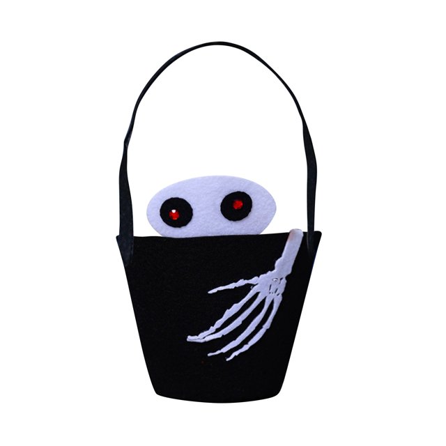 Decoración de Halloween Dulces de Halloween Inflables de Halloween Murciélago Bolsa de dulces de Halloween Bolsa de Cushaw de araña 3D Cubo de tela portátil Bolsa de dulce(Compre 2 y obtenga 1 gratis)