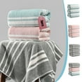 thumbnail image 1 of Juego de toallas de baño de 3 piezas - Toallas de poliéster suave absorbente de 34x76 cm para baño, spa y gimnasio - azul, rosa, gris o multicolor, 1 of 9