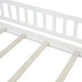 thumbnail image 7 of Twin Size Wood Bed,House Bed with Roof and Fence Guardrails,Wood Playhouse Tent Bed Frame,Montessori Bed Platform Bed with Wood Slats Support for Teens Girls Boys,Bedroom,White, 7 of 7