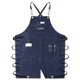 thumbnail image 1 of Delantal de mezclilla para hombre y mujer, tirantes cruzados ajustables, 1 of 1