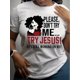 thumbnail image 1 of Try Jesus Print T-Shirt, Short Sleeve Casual Top For Summer & Spring, Women's Clothing, 1 of 7