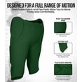 thumbnail image 3 of Exxact Sports Proline Men's Integrated Football Pants with 7 Flex Pads, Lightweight Football Practice Pants for Protection (A3XL, Dark Green), 3 of 7