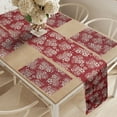 thumbnail image 2 of Ambesonne Cherry Blossom Table Runner & Placemats, Bale of Hay, Placemat 4 pcs + Runner 16"x72", Ruby and Eggshell, 2 of 2