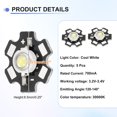 thumbnail image 2 of Uxcell Chip LED de alta potencia con placa de aluminio, base PCB tipo estrella, disipador de calor, reemplazo de chip LED, blanco frío 30000k 5, 2 of 7