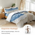 thumbnail image 7 of Abstract Beach Wave Bedding Duvet Cover Set Full Size 4 Pieces Watercolor Blue Modern Art Bedding Set with Zipper Closure, 1 Comforter Cover 86x86 Inches 1 Flat Sheet & 2 Pillow Cases, 7 of 7